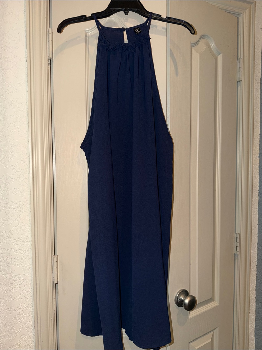 SHEIN Navy Blue Halter Mini Dress